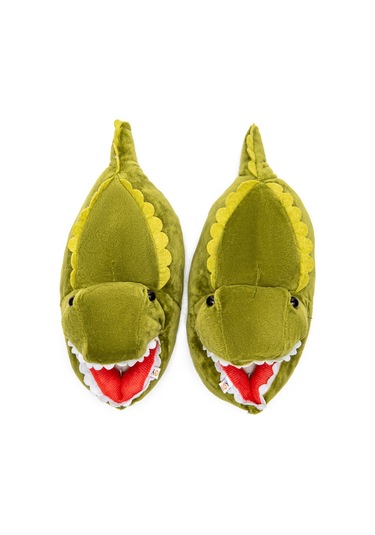 Twigy Dinos-2 EE0570 Çocuk Hayvanlı Panduf Yeşil 30/38 Çok Renkli