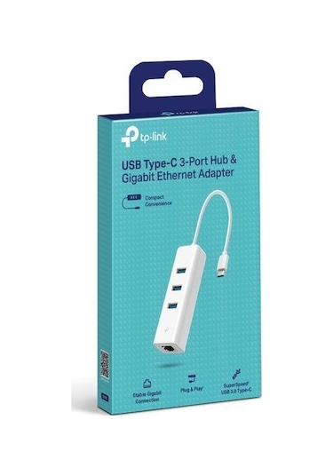 Tp-link Ue330c Usb3.0 Type-c Gigabit Adaptör+3usb-202374