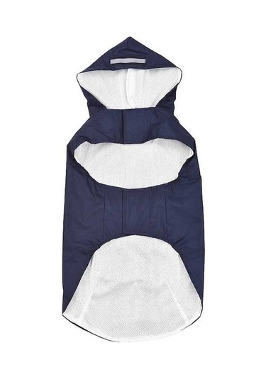 Pazly 6xl Yansıtıcı Evcil Hayvan Yağmurluğu, Tasma Deliği - Orta/büyük Köpekler İçin Açık Mavi