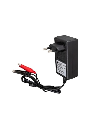 Weko 7.2 Volt - 1 Amper Krokodil Uçlu Priz Tipi Yerli Üretim Akü Şarj Adaptörü