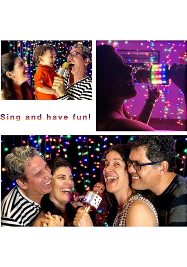 Springsun Pembe Kablosuz Bluetooth Mikrofon Hoparlörü - Led Işıklı, 1200mah Pil, Aux/sd/usb Desteğiyle Kısa Ve Kolay Kullanım