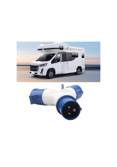 16a Kamp Karavanı Tekli 2/3 Yollu Elektrik Bağlantı Ayırıcı Adaptörü