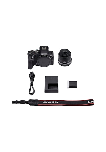 Canon EOS R10 + RF-S 18-45 IS STM Fotoğraf Makinesi