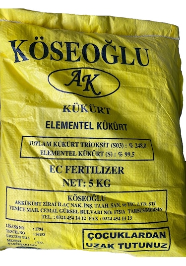 Köseoğlu Elementel Kükürt 5 KG