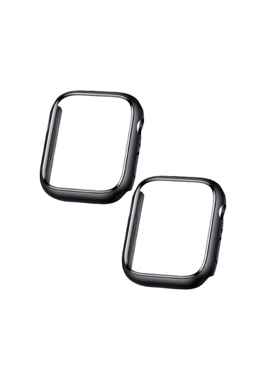 Misxi 2'li Sert Pc Kılıfı Temperli Cam Ekran Koruyucu İle Apple Watch Series 9 2023 , Series 8, Series 7 45 Mm İle Uyumlu, Ultra İnce Çizilmeye Karşı Koruma
