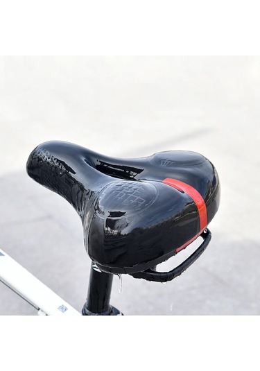 Suntek Bisiklet Sele Koltuk Yastıklı Bisiklet Eyer Dağ Yol Kırmızı - Siyah
