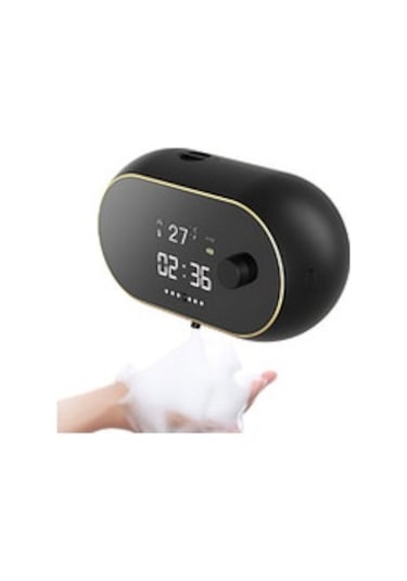 Hallow Akıllı Sensörlü Temassız Duvara Monte Otomatik Köpük El Sabunu Dispenseri Siyah