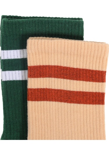 Rayas Unisex Çok Renkli Günlük Stil 2'li Çorap 24ka03-rnkli1 1665984 Çok Renkli