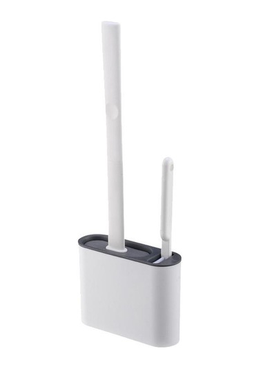 Siyah Duvara Asılı Tpr Tuvalet Fırçası Tutucu Setli Klozet Fırçası Duvar Tuvalet Çabuk Kuruyan Tutuculu Temizleme Fırçası