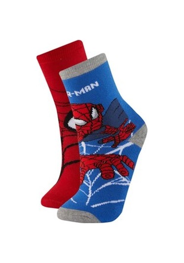 DeFacto Erkek Çocuk Marvel Spiderman 2'li Pamuklu Kışlık Çorap A6340A8NSKR1