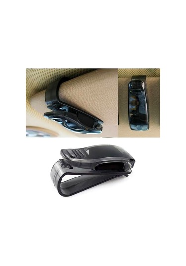 Carub Araç İçi Gözlük Tutucu Klips 1 Adet-siyah