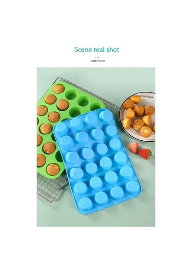 Mini Silikon Muffin Kalıbı, 24 Bardaklık Mini Muffin Kalıbı Bpa İçermez Ve Bulaşık Makinesinde Yıkanabilir, Yapışmaz Silikon Fırın Kalıbı Diğer