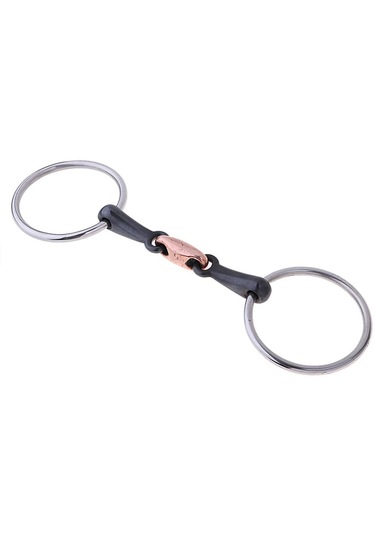 Homyl Copper Link Eggbutt Kantarma Halkası At Için Kantarması 105mm Gümüş