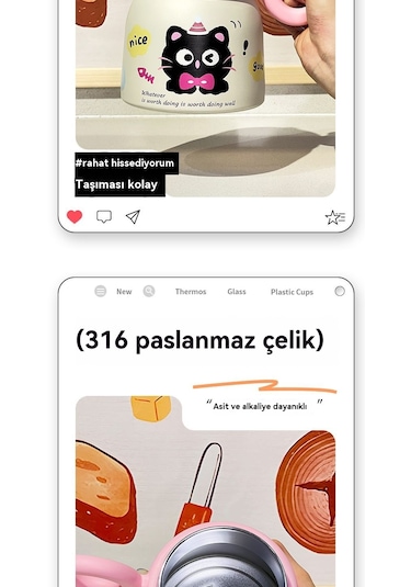 Büyük Kapasiteli Sevimli Taşınabilir Su Bardağı-sarı