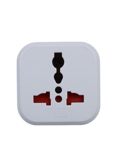 Depa İngiliz Fiş Çevirici Adaptör - İngiliz İngiliz Priz - Beyaz - 11108-uk