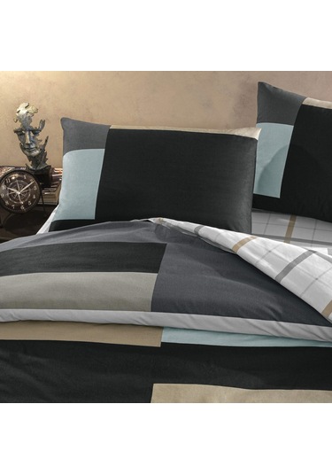 Taç Nexie Ranforce Çift Kişilik Nevresim Takımı Antrasit 000000001000051094 Lacivert