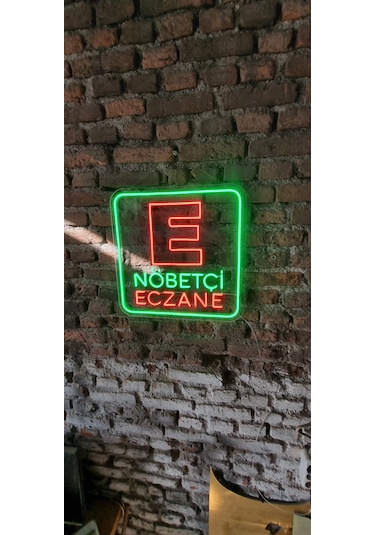 Nöbetçi Eczane Yazısı Neon Led Aydınlatma
