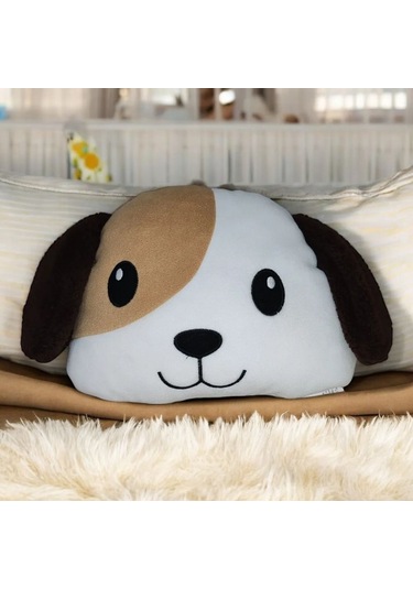 Peluş Yumuşak Oyuncak Ve Yastık - Sevimli Oda Dekoru Ve Uyku Arkadaşı Yıkanabilir Köpek Max