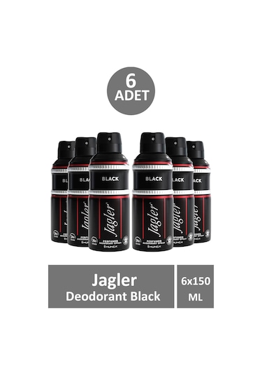 Jagler Deodorant Black 150 Ml 6 Adet