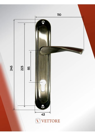 Vettore Giriş Ve Oda Kapıları İçin Kapı Kolu Bronz 152967767