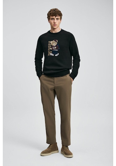Lufian Storm Siyah Erkek Sweatshirt 112030172 Siyah