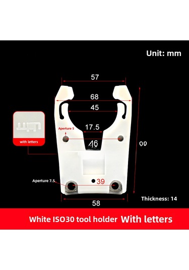 Yuntech01 Iso30/bt30/bt40nbt30 Uyumlu, Otomatik Bıçak Değiştirme Mekanizması Ve Kalp Şekilli Bıçak Kütüphanesiyle Taşkın Makinesi Bıçaklı Kafa Tutucuları Beyaz Iso30, Plastik Kaplama
