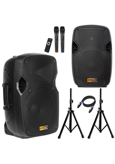 Hs-1500-pak Taşınabilir Ses Sistemi Seti 12 İnç İkili 1500w+800w