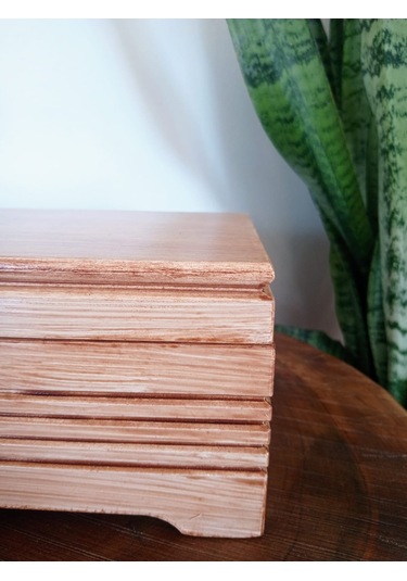 Çok Amaçlı Ahşap Eskitme Bölmeli Kutu