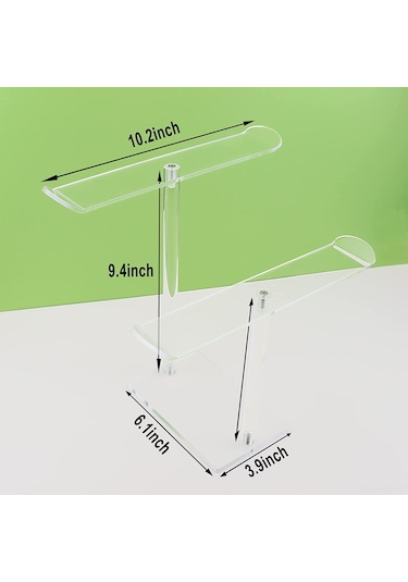 Reedark İki Katlı Akrilik Saç Aksesuarı Organizasyonu - Saç Bantı, Toka, Makyaj Masası Gösterge Rafı Şeffaf