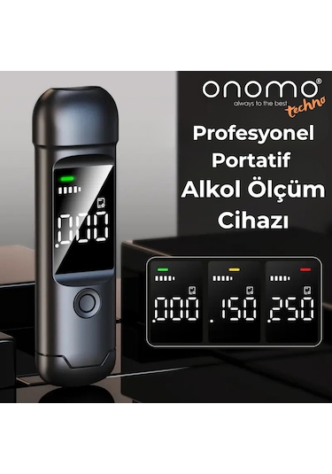 Onomo Techno Profesyonel Alkolmetre Lacivert Alkol Ölçüm Cihazı