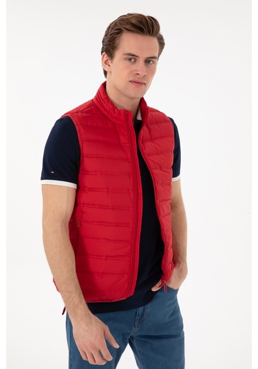 U.s. Polo Assn. Erkek Kırmızı Yelek Dokuma 50299395-vr030 Kırmızı