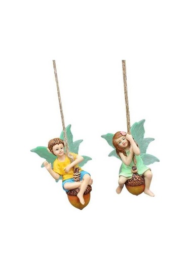 Pazly Reçine Peri Figürü Kız Homyl Dekor Çocuk Bahçe Asılı 2 Li