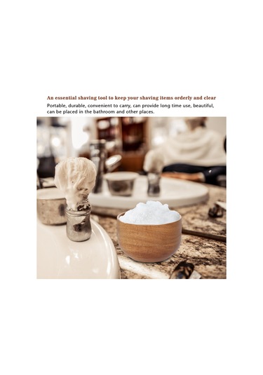 Moveevo Erkek Tıraş Sabunlu Ahşap Sakal Kabı - Güvenli & Pratik