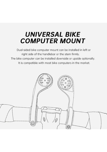 Geeroyoo Bisiklet Bilgisayarı İçin Evrensel Değiştirme Tutucu, Çift Taraflı, Kolay Kurulum, Yüksek Dayanıklı Nilon Ve Çelik Malzeme Siyah