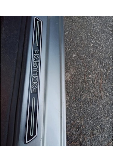 Citroen Cactus Pleksi Kapı Eşiği 4'lü Set Ön Arka Pianoblack Exclusıve Yazılı Fs