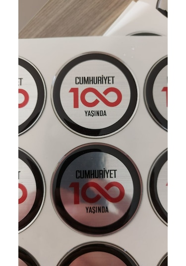 Cumhuriyet 100 Yaşında Silikon Logo 1 Adet