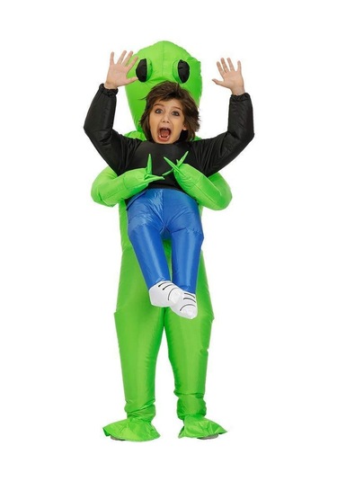 Uzaylı Şişme Takım Elbise Komik Cadılar Bayramı Kostümü