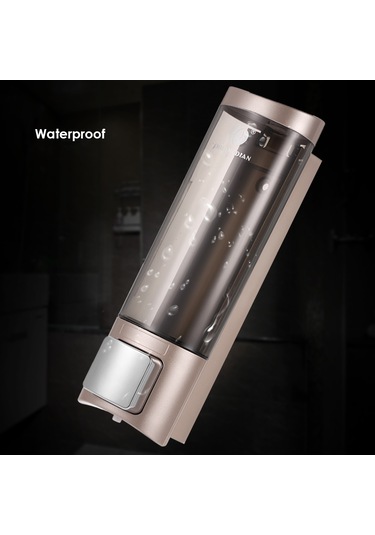 Geeksen Chuangdıan Çift Taraflı Köpük Bantlı Duvar Sabunluğu Şampuan Duş Jeli El Temizleyici 200ml Altın