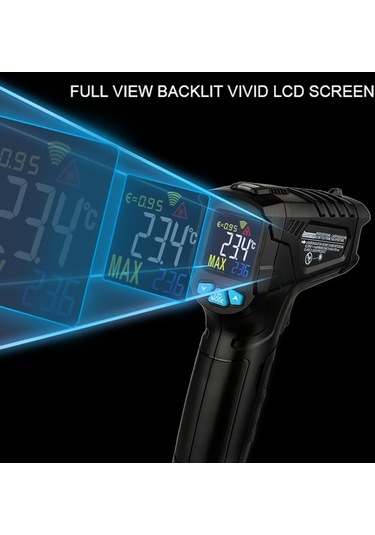 50 550 Endüstriyel Dijital Kızılötesi Termometre Siyah