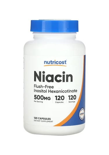 Nutricost Vitamin B3 Niacin Flush-free 500 Mg 120 Capsules