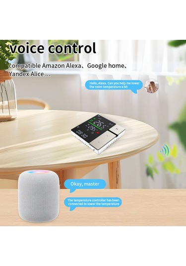 Hangfox Sdm6 Akıllı Isıtma Kontrol Cihazı 16a Wifi İle Uzaktan Kontrol, Enerji Tasarruflu Sabit Sıcaklık, 3m Sensör Kablosu Dahil