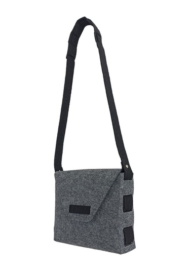Kız Çocuk Omuz Çantası Keçe Sağlıklı Dikişsiz Etkinlik Günlük Çanta Gri-siyah Gri
