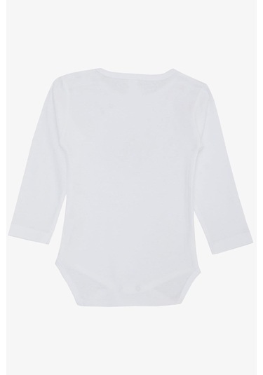 Breeze Erkek Bebek Çıtçıtlı Zıbın Body Sevimli Takım Arkadaşları Baskılı 9 Ay-3 Yaş, Beyaz Beyaz