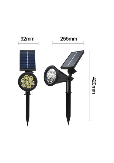 Güneş Enerjili Dış Mekan Spot Işığı Beyaz Beyaz