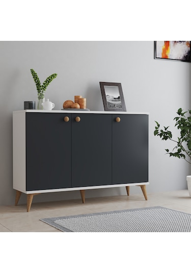 Fernıso Bohem 120 Cm Konsol Beyaz Antrasit