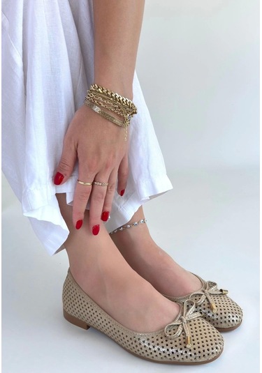 Icar Bej Cilt Babet Ayakkabı Çok Renkli