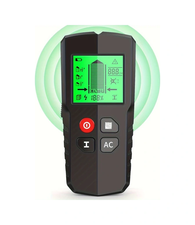 Oldfriend Siyah 5 İn 1 Dedektör Dijital Göstergeli Duvarda Metal Ahşap Kiriş Boru Tespit Cihazı