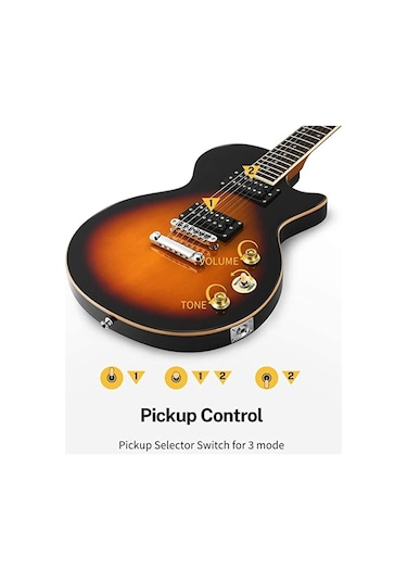 Donner Dlp-124s Lp Elektro Gitar Paketi Sunburst