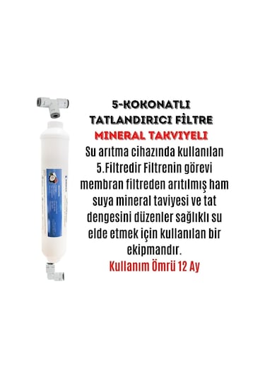 Aura Cebilon Compact  Uyumlu 5 aşamalı Filtre Seti LG Membranlı