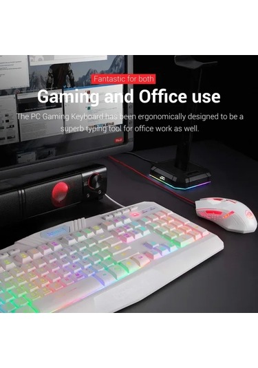 Redragon S101 Kablolu Oyun Klavyesi Ve Faresi White